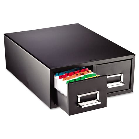 metal file card box|metal index card file drawers.